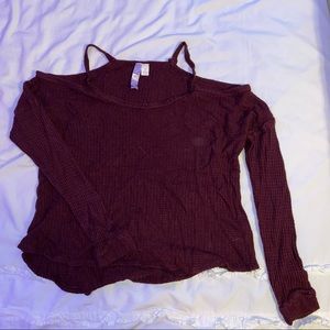 Maroon Long Sleeve Soft Tee